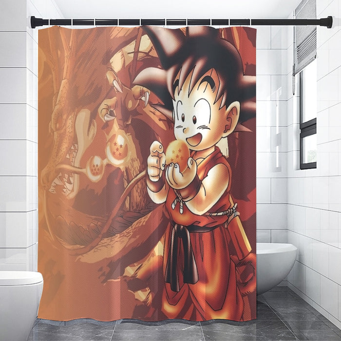 Kid Goku Dragon Ball Shower Curtain