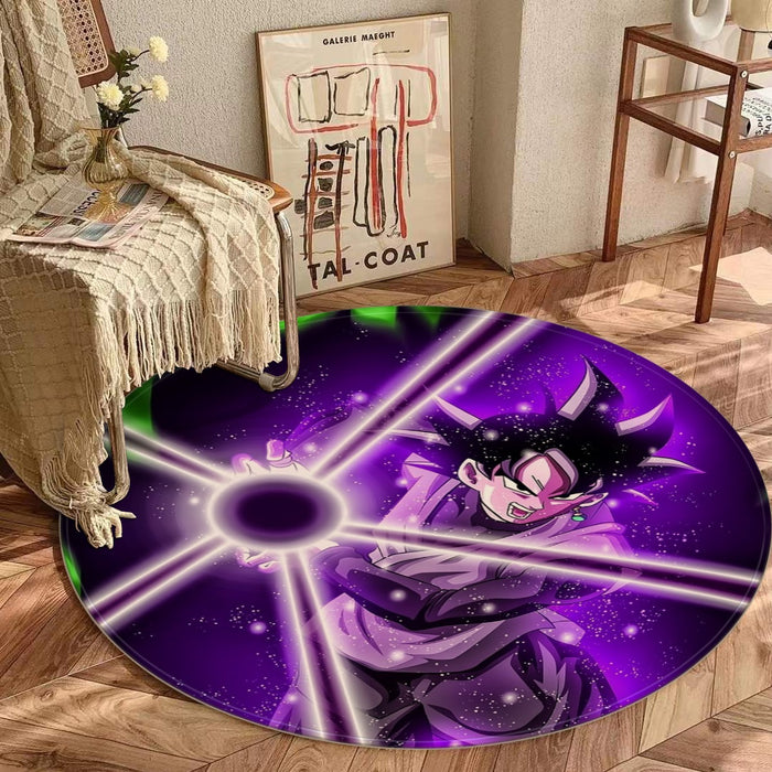 DBZ Goku Black Zamasu Power Ball Attack Cool Design Streetwear Round Mat