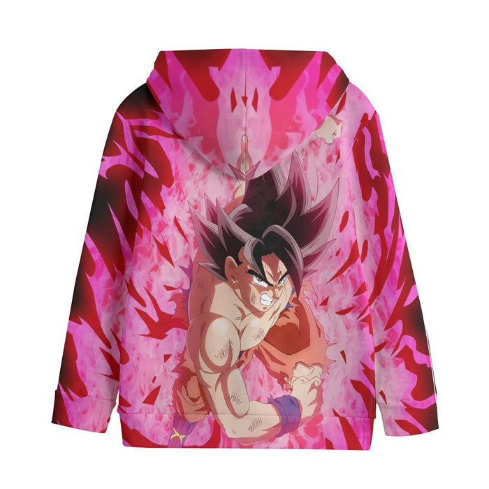 Dragon Ball Super Bruised Goku Red Kaioken Streetwear Kids' Hoodie