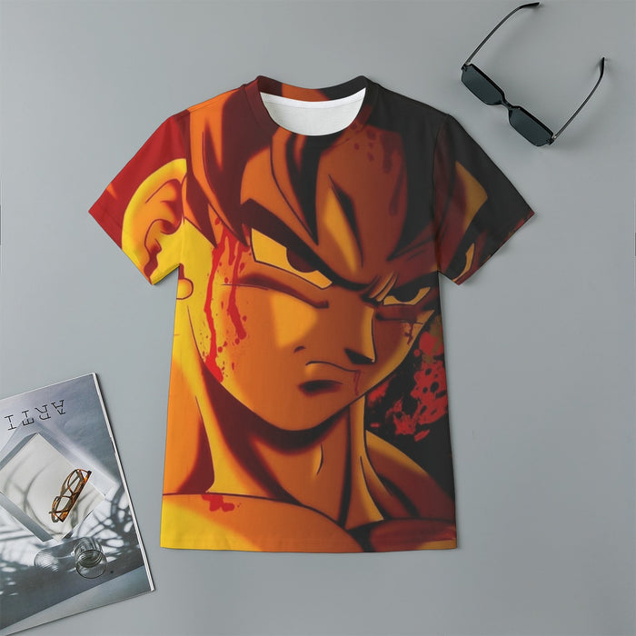 Dragon Ball Z Pissed Serious Son Goku Dope Orange Kids T-Shirt