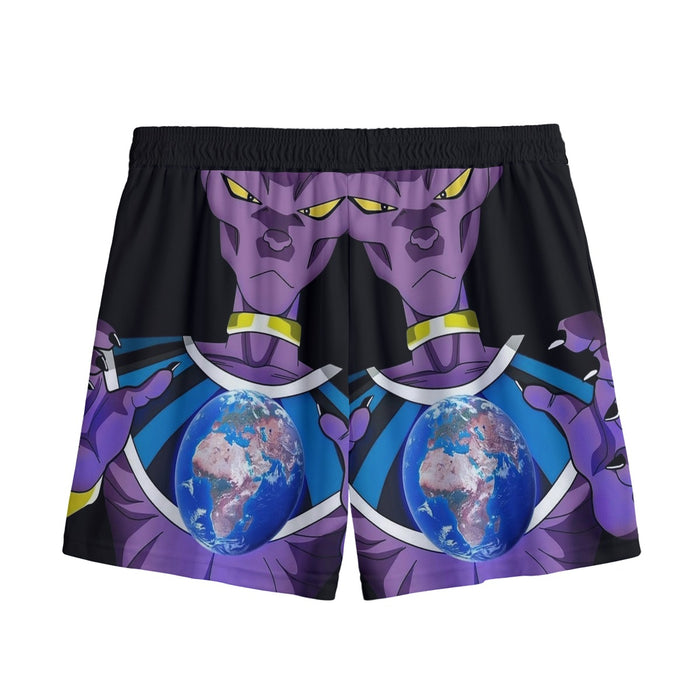 Dragon Ball Super Beerus God Destruction Earth Mesh Shorts