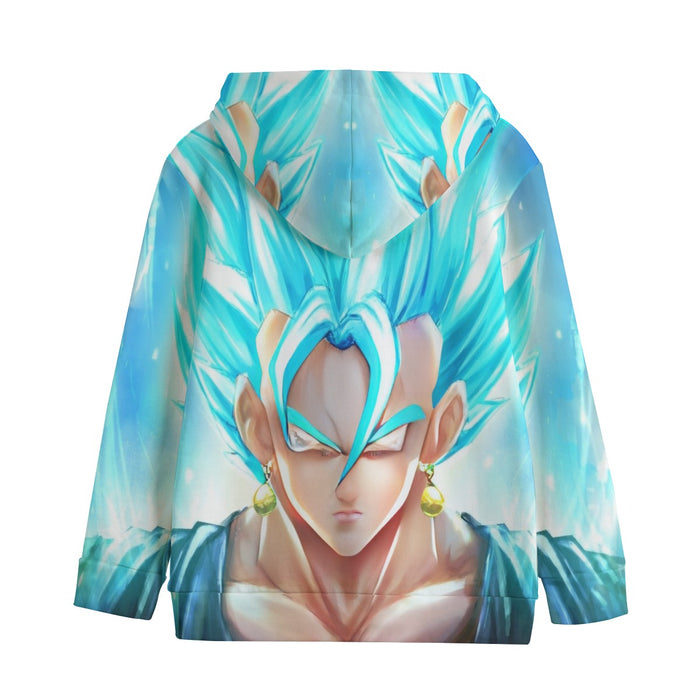 DBZ Goku God Saiyan Blue SSGSS Potara Fusion Design Trendy Kids' Hoodie