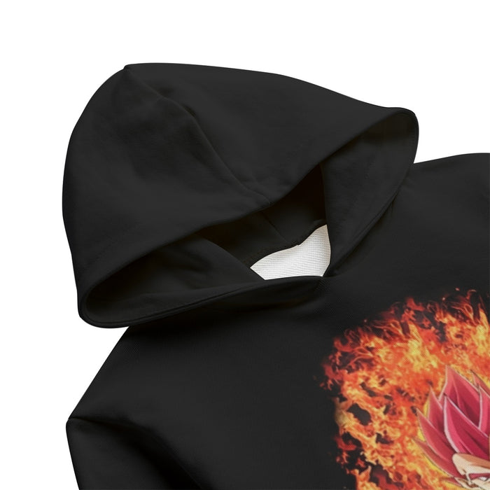 DBZ Vegeta Super Saiyan God Whis Symbol Fire Aura Streetstyle Kids' Hoodie