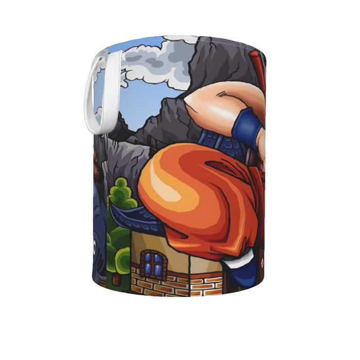 Dragon Ball Anime Angry Kid Goku Sky Clouds Blue 3D Laundry Basket