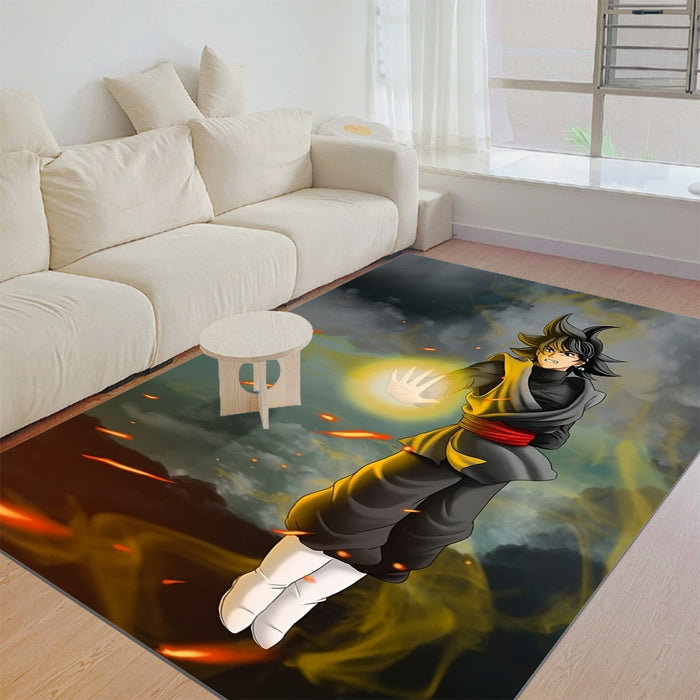 DBZ Goku Black Zamasu Potara Fusion Realistic Drawing Style Cool Rug