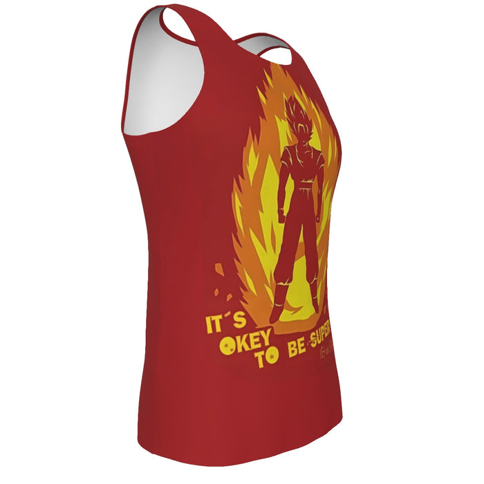 Dragon Ball Z Shirt  Son Goku On Fire Its Okay To Be Super Saiyan Tank Top