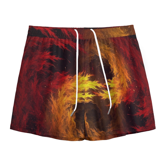 Dragon Ball Z Super Saiyan Orange Aura Dope Streetwear Mesh Shorts