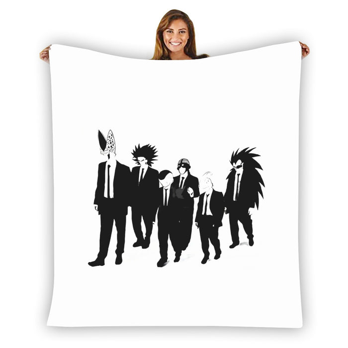 Dragon Ball Characters With Reservoir Dogs Movie Pose Blanket