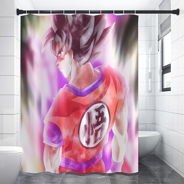 Dragon Ball Super Goku Kaioken Cool Purple Aura Casual Shower Curtain