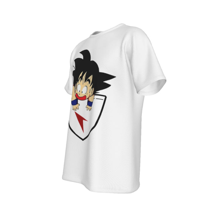 Dragon Ball Kid Goku Coming Out Of Pocket T-Shirt