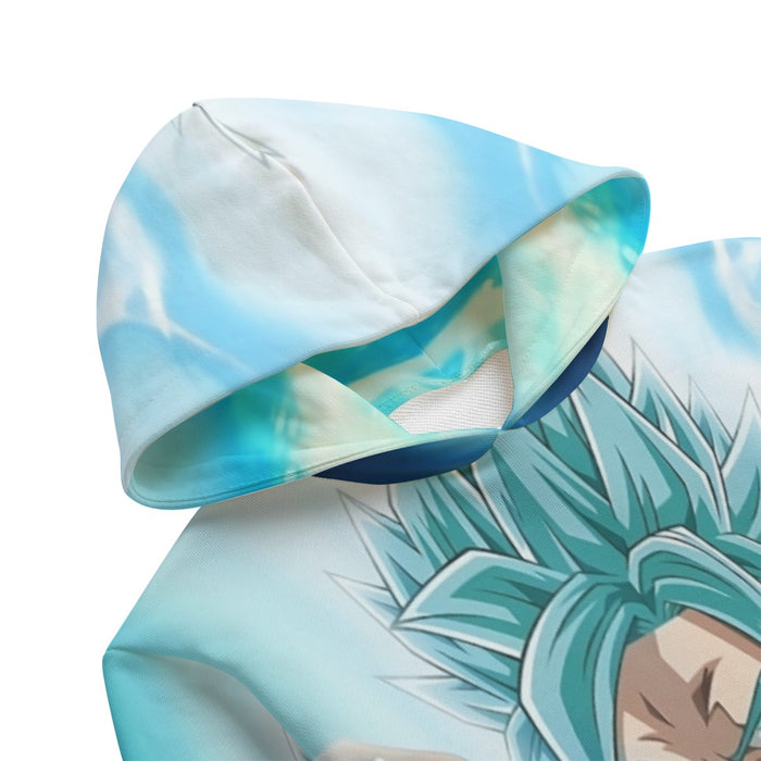 Dragon Ball Serious Super Saiyan Goku 2 Blue Epic Aura Kids' Hoodie