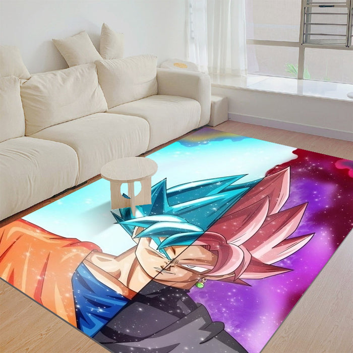 DBZ Goku SSGSS Black Rose Super Saiyan Portraits Dope Rug