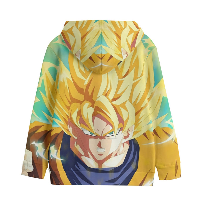 Dragon Ball Goku Super Saiyan Hero Thunder Design Street Style Kids' Hoodie