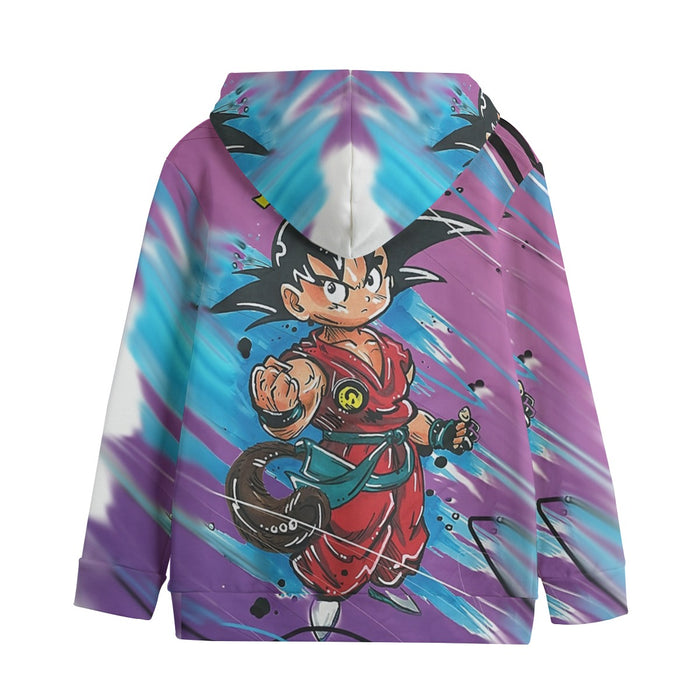 Dragon Ball Z  Kid Goku Graffiti Painting Kids' Hoodie