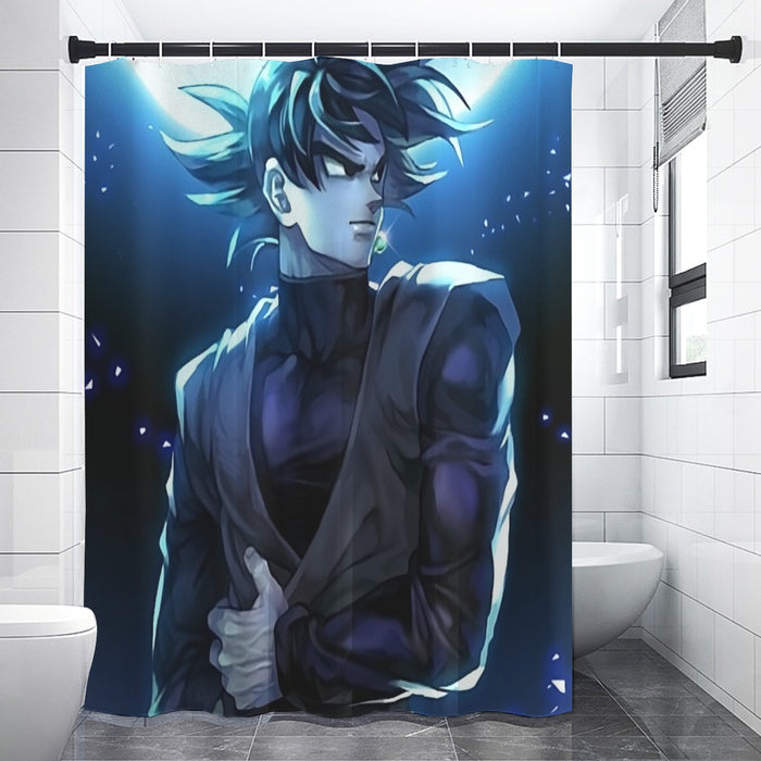 Dragon Ball Super Goku Black Cool Night Blue Sea Shower Curtain