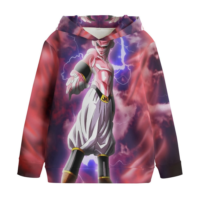 Majin Ultimate Mighty Kid Buu Tie Dye Lightning Amazing 3D Kids' Hoodie