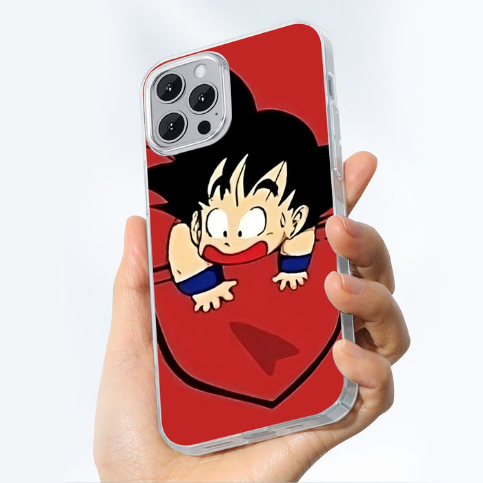 Dragon Ball Cute Goku Kid Pocket Simple Design Streetwear Iphone 14 Case