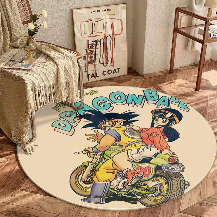 DBZ Goku Chi Chi Biker Motorbike Glasses Cool Design Streetwear Round Mat