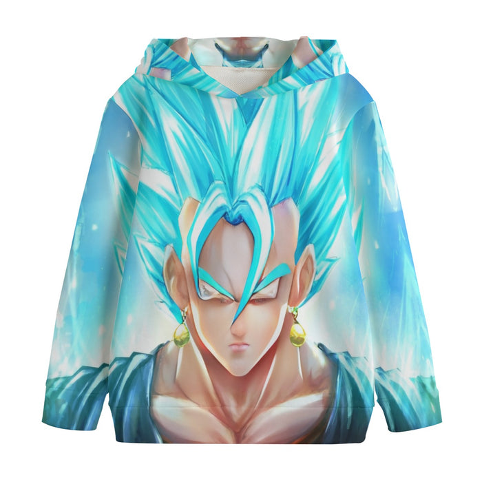 DBZ Goku God Saiyan Blue SSGSS Potara Fusion Design Trendy Kids' Hoodie