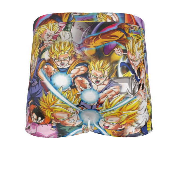 DBZ Goku Gohan Goten Super Saiyan Kamehameha Color Design Men's Boxer Briefs