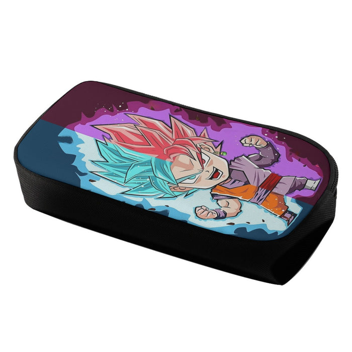 Dragon Ball Super Cute Chibi Blue Vegito Goku Rose Pencil Bag