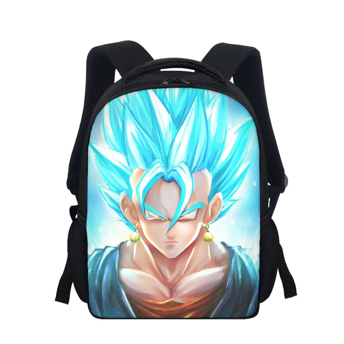 DBZ Goku God Saiyan Blue SSGSS Potara Fusion Design Trendy Backpack