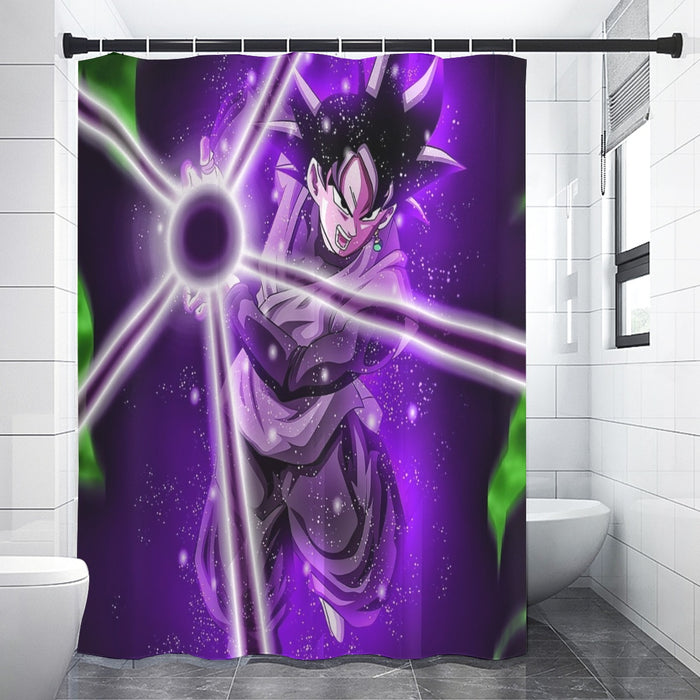 DBZ Goku Black Zamasu Power Ball Attack Cool Design Streetwear Shower Curtain