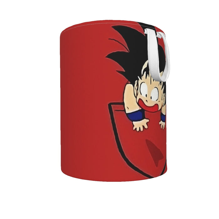 Dragon Ball Cute Goku Kid Pocket Simple Design Streetwear Laundry Basket