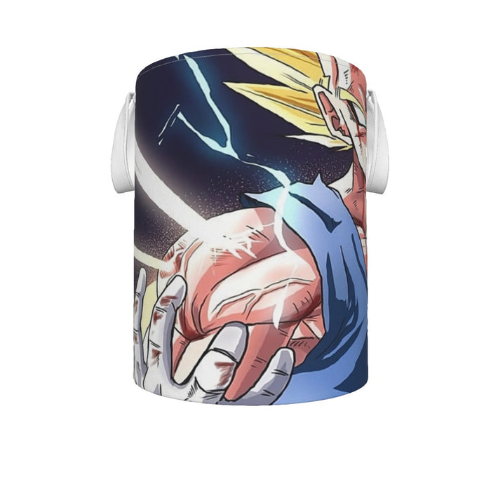 DBZ Majin Vegeta Saiyan Prince Fight Injure Manga Style Trending Laundry Basket