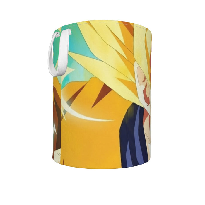 Dragon Ball Goku Super Saiyan Hero Thunder Design Street Style Laundry Basket