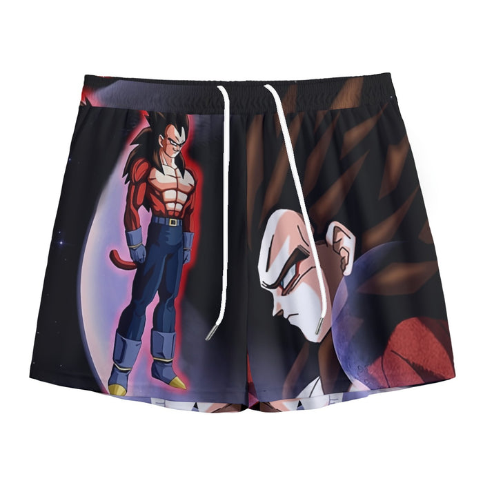 Dragon Ball Super Vegeta 4 Cool Crescent Moon Universe Mesh Shorts