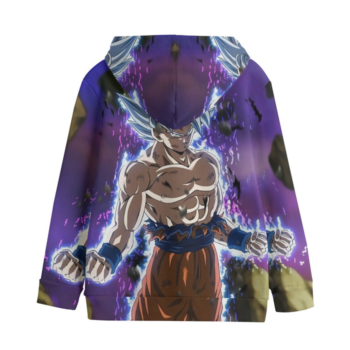 Dragon Ball Goku Ultra Instinct Power Up Vibrant 3D Kids' Hoodie