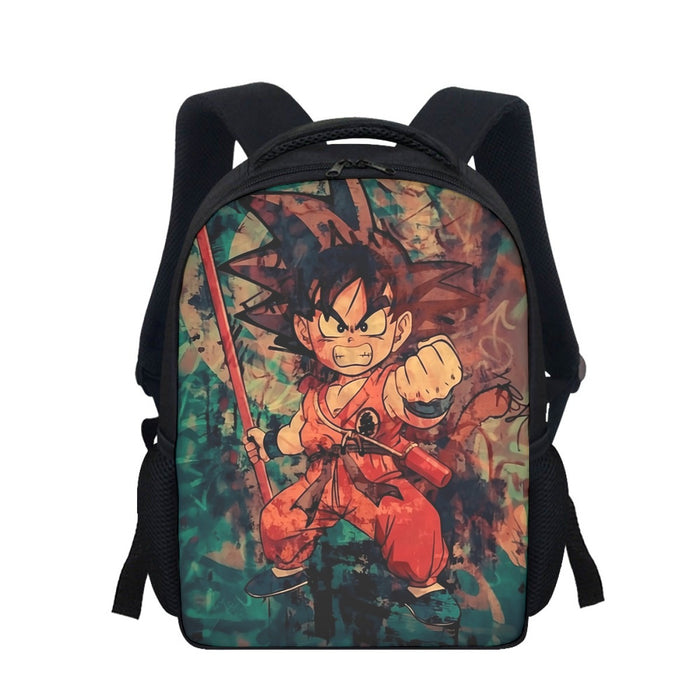 Kid Young Goku Vintage Tie Dye Painting Stylish DBZ 3D Backpack