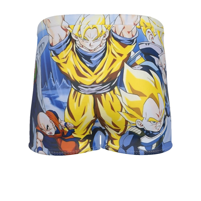 DBZ Goku Saiyan Spirit Bomb Vegeta Piccolo Gohan Trunks Vibrant Design Men's Boxer Briefs