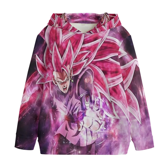 Dragon Ball Black Goku Rose 3 Ultra Instinct Epic 3D Kids' Hoodie