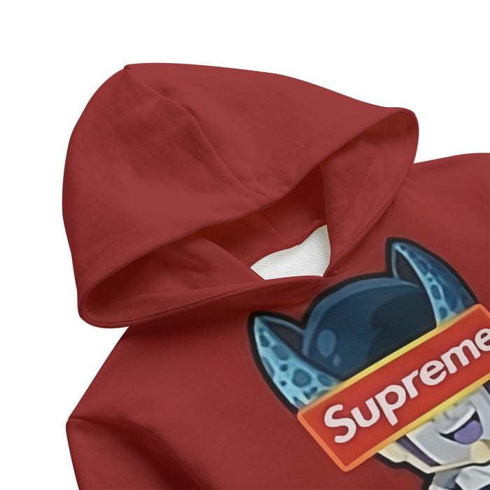 Supreme Villain Perfect Cell Red Simple Streetwear Kids' Hoodie