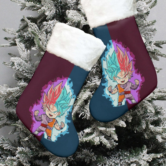 Dragon Ball Super Cute Chibi Blue Vegito Goku Rose Christmas Socks