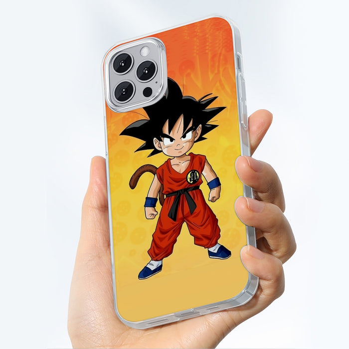 Cute Young Kid Goku Yellow Dragon Ball 3D iPhone 13 Case