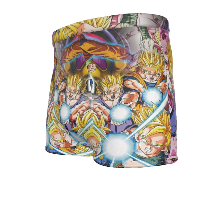 DBZ Goku Gohan Goten Super Saiyan Kamehameha Color Design Men's Boxer Briefs