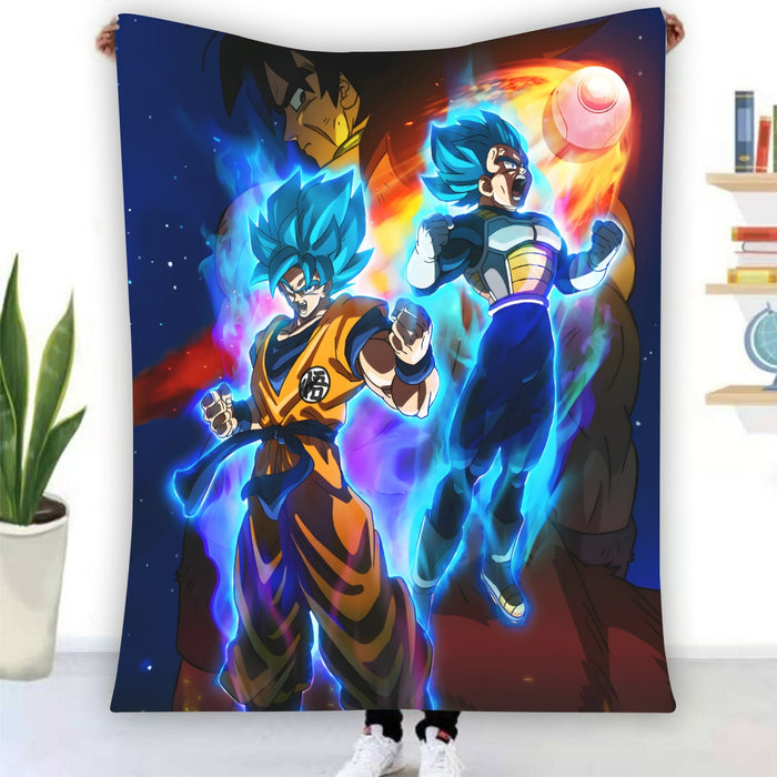 DBZ Legendary Broly Son Goku Vegeta Super Saiyan Blue Blanket