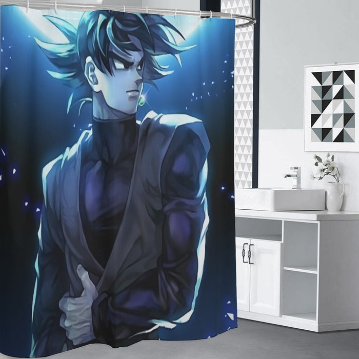 Dragon Ball Super Goku Black Cool Night Blue Sea Shower Curtain