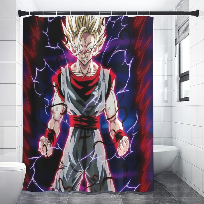 Dragon Ball Z  Super Saiyan Prince Vegeta Shower Curtain