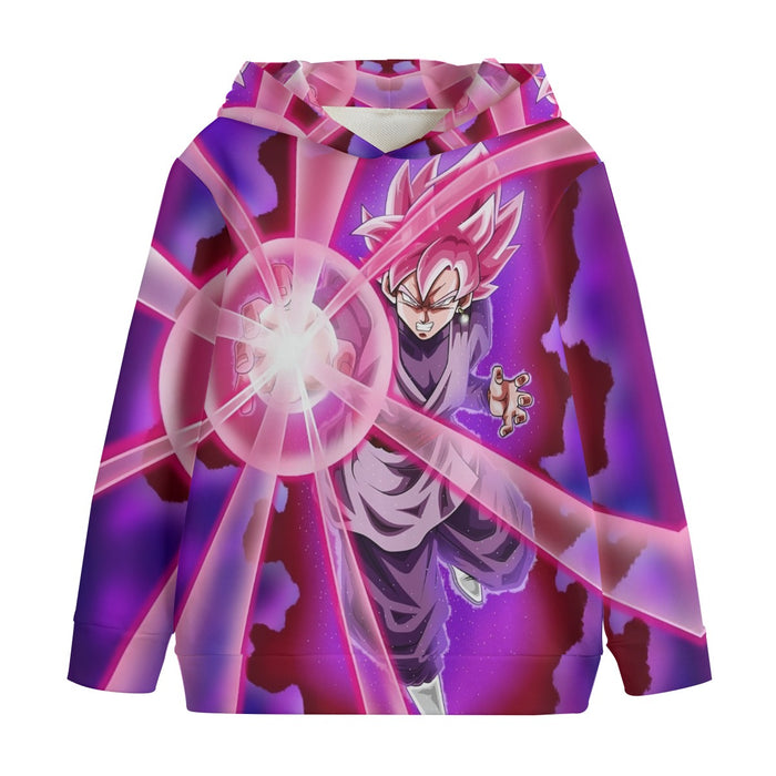 Goku Black Zamasu Super Saiyan Rose Powerful Aura Skills Dope Kids' Hoodie