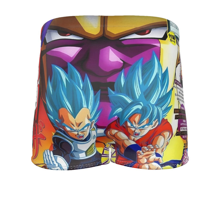 Golden Frieza Super Saiyan God Goku Vegeta Blue Hair 3D Men's Boxer Briefs