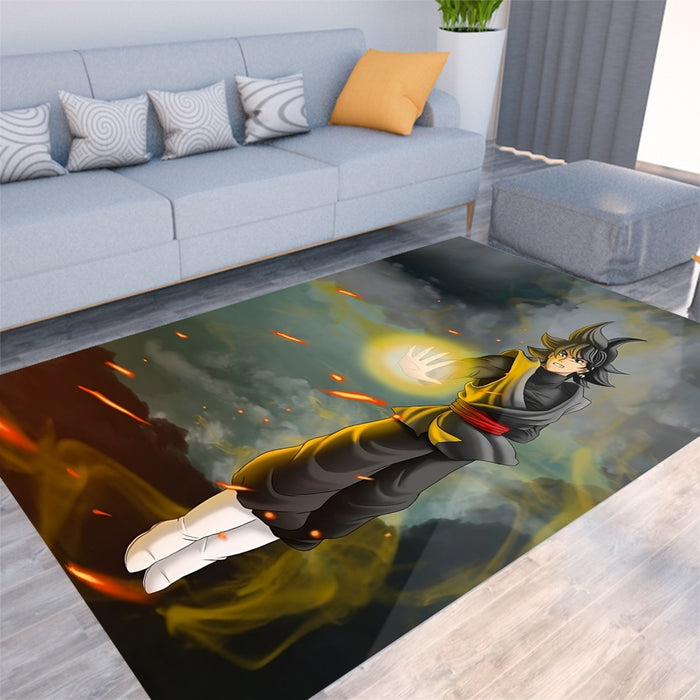 DBZ Goku Black Zamasu Potara Fusion Realistic Drawing Style Cool Rug