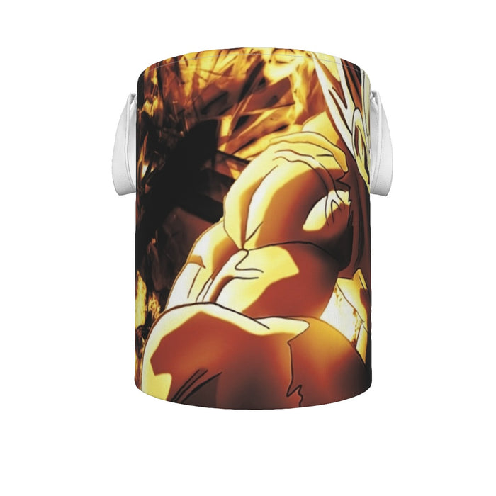 Dragon Ball Z Dope Majin Vegeta Grin Yellow Aura Laundry Basket