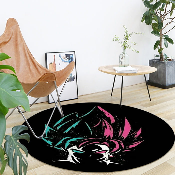 DBZ Goku Super Saiyan God Blue Rose SSGSS Dope Design Round Mat