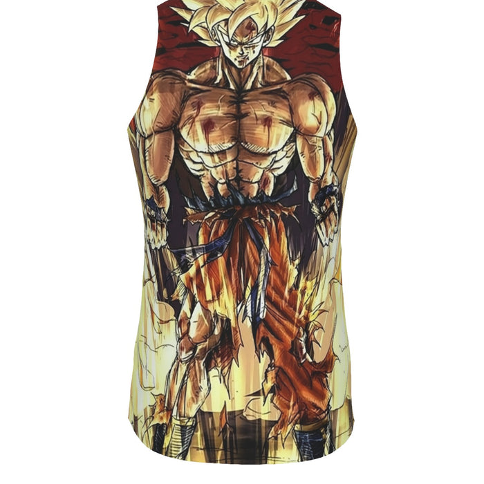 Powerful Goku Super Saiyan 2 Transformation SSJ2 Tank Top