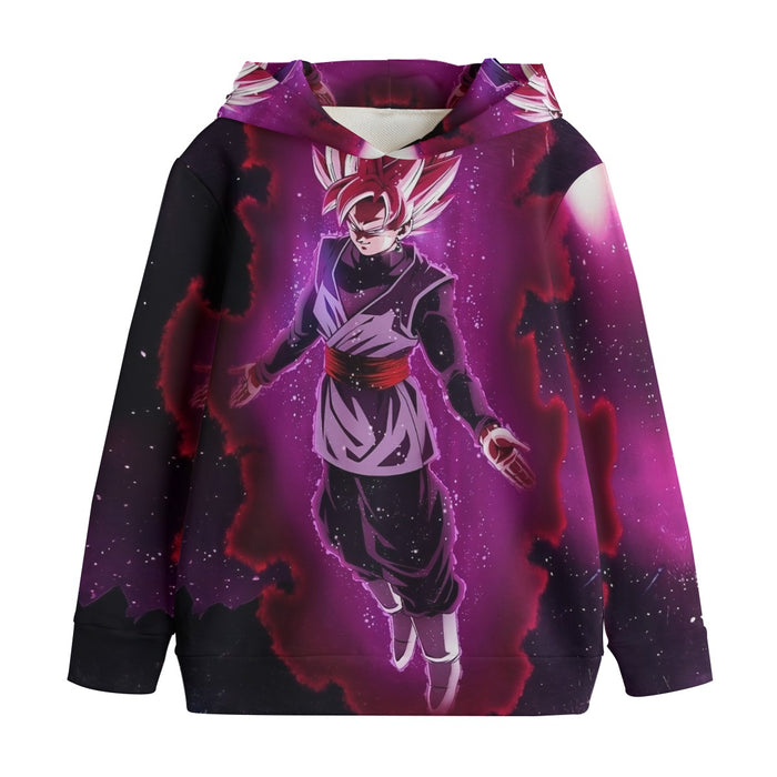 Dragon Ball Black Goku Rose 2 Ultra Instinct Dope 3D Kids' Hoodie