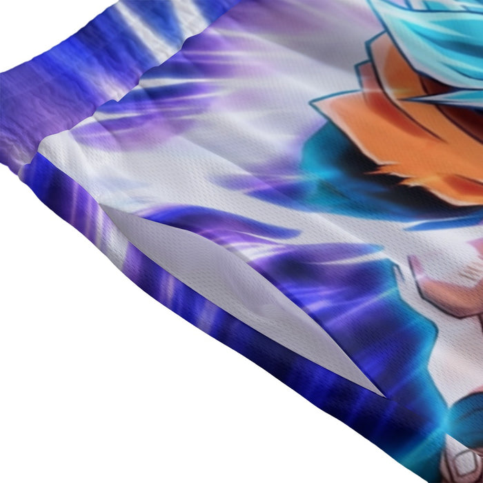 Dragon Ball Goku Blue Super Saiyan Epic Rage Casual Mesh Shorts